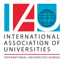 International Association of Universities logo and wordmark English